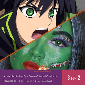 Ai Kotoba Anime Eye Green Colored Contacts