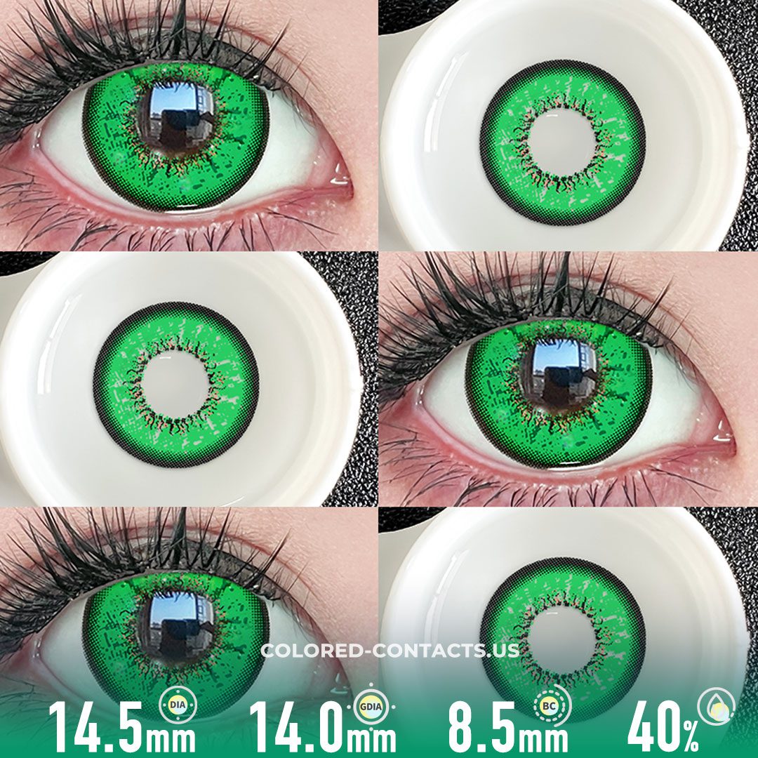 Ai Kotoba Anime Eye Green Colored Contacts