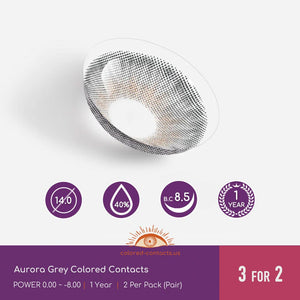 Aurora Grey Colored Contacts