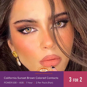California Sunset Brown Colored Contacts