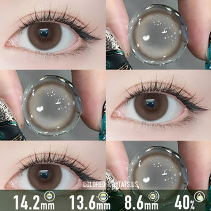 Caramel Boba Hazel Contact Lenses