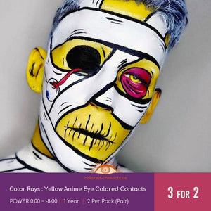 Yellow Anime Eye Colored Contacts