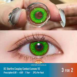 DC Starfire Cosplay Contact Lenses V2