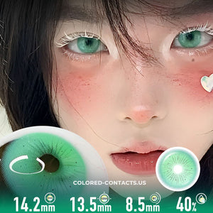 Flower Fairy Green Colored Contact Lenses
