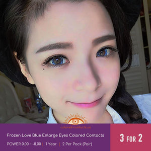 Frozen Love Blue Enlarge Eyes Colored Contacts