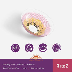 Galaxy Pink Colored Contacts