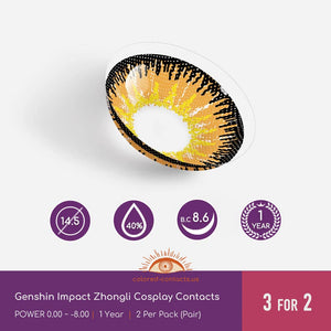 Genshin Impact Zhongli Cosplay Contacts