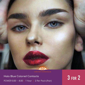 Halo Blue Colored Contacts