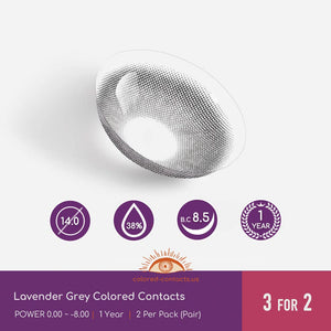 Lavender Grey Colored Contacts