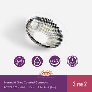 Mermaid Grey Colored Contacts