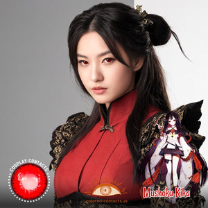 Mushoku Kika Cosplay Red Contact Lenses