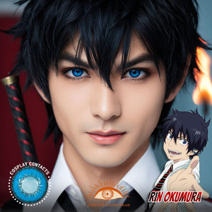 Rin Okumura Cosplay Blue Contact Lenses