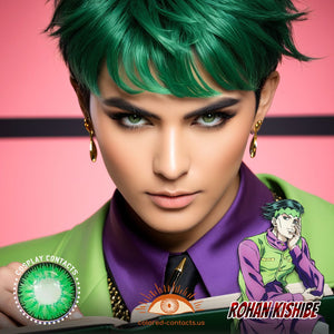 Rohan Kishibe Cosplay Green Contact Lenses