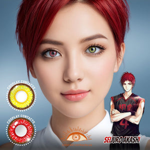 Seijuro Akashi Cosplay Heterochromia Contact Lenses