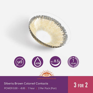 Siberia Brown Colored Contacts
