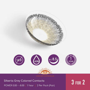 Siberia Grey Colored Contacts