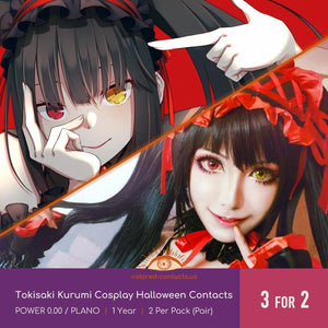 Tokisaki Kurumi Cosplay Halloween Contacts