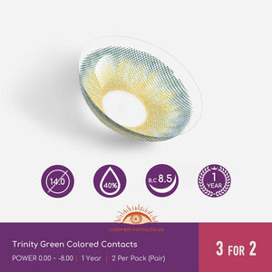 Trinity Green Colored Contacts