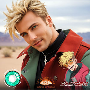 Vash the Stampede Cosplay Opal Green Contact Lenses