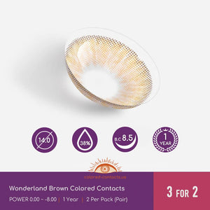 Wonderland Brown Colored Contacts