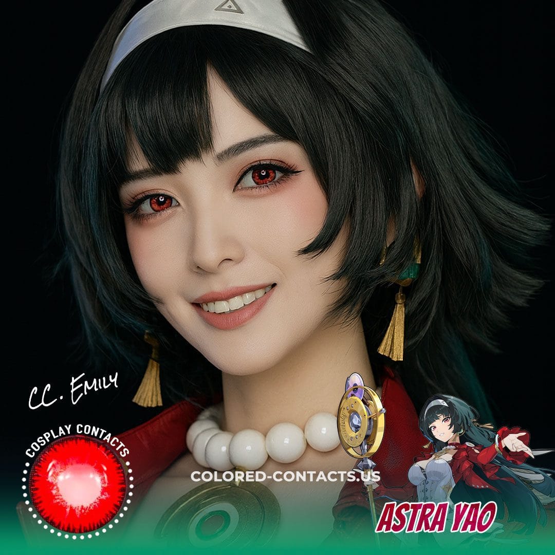 ZZZ: Astra Yao Cosplay Red Contact Lenses
