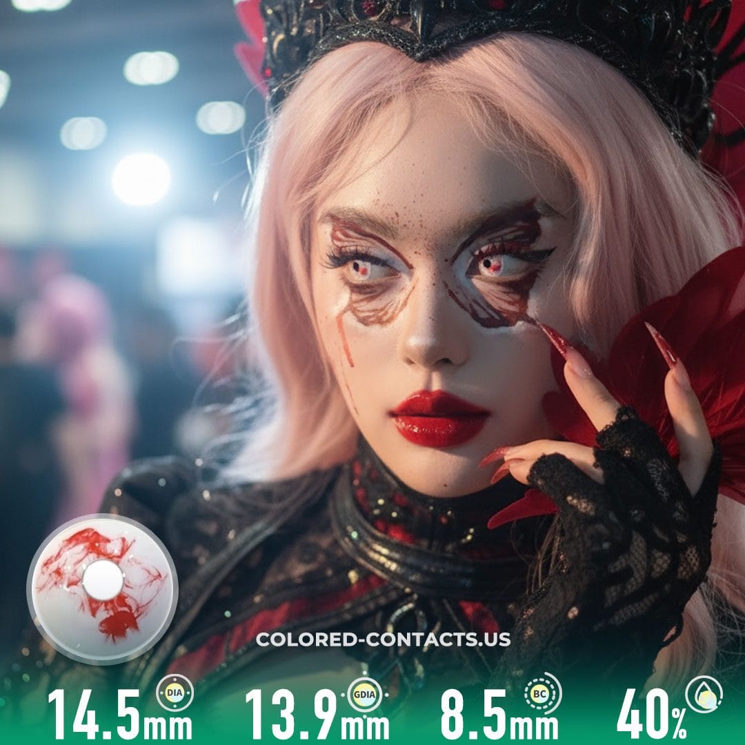 Blood Curse White Crazy Lenses | 4-Lens Pack