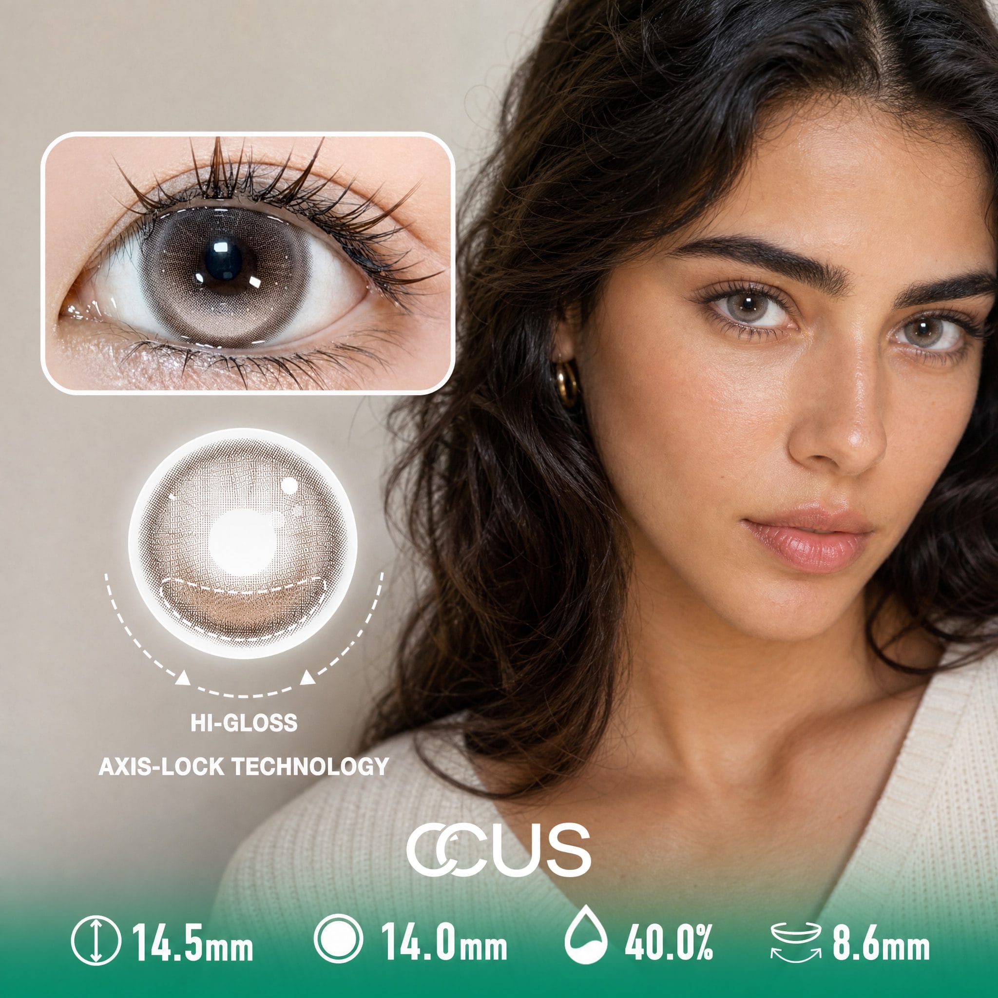 Bare Linen Mocha Brown Contact Lenses