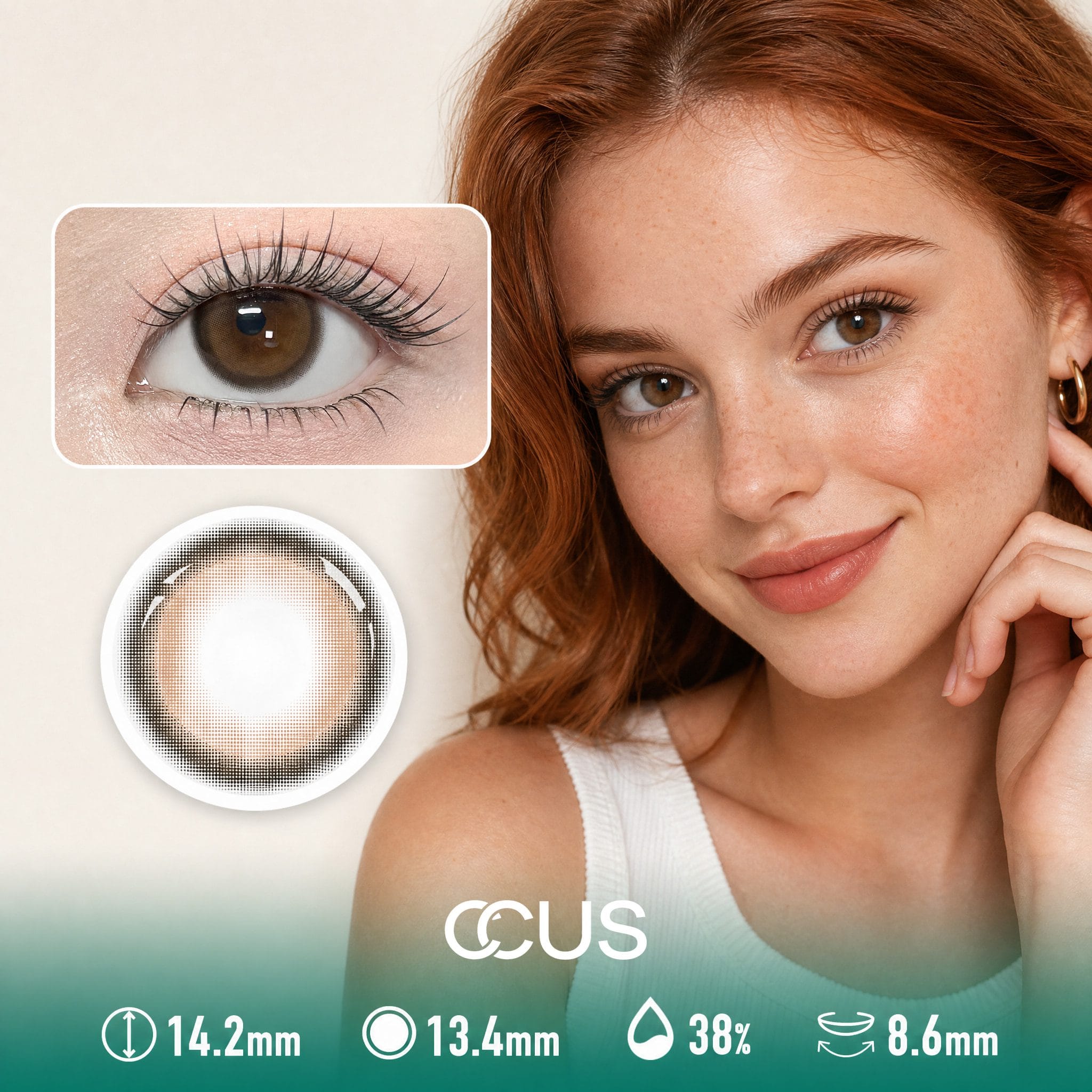 Dusk Bruges Caramel Brown Contact Lenses