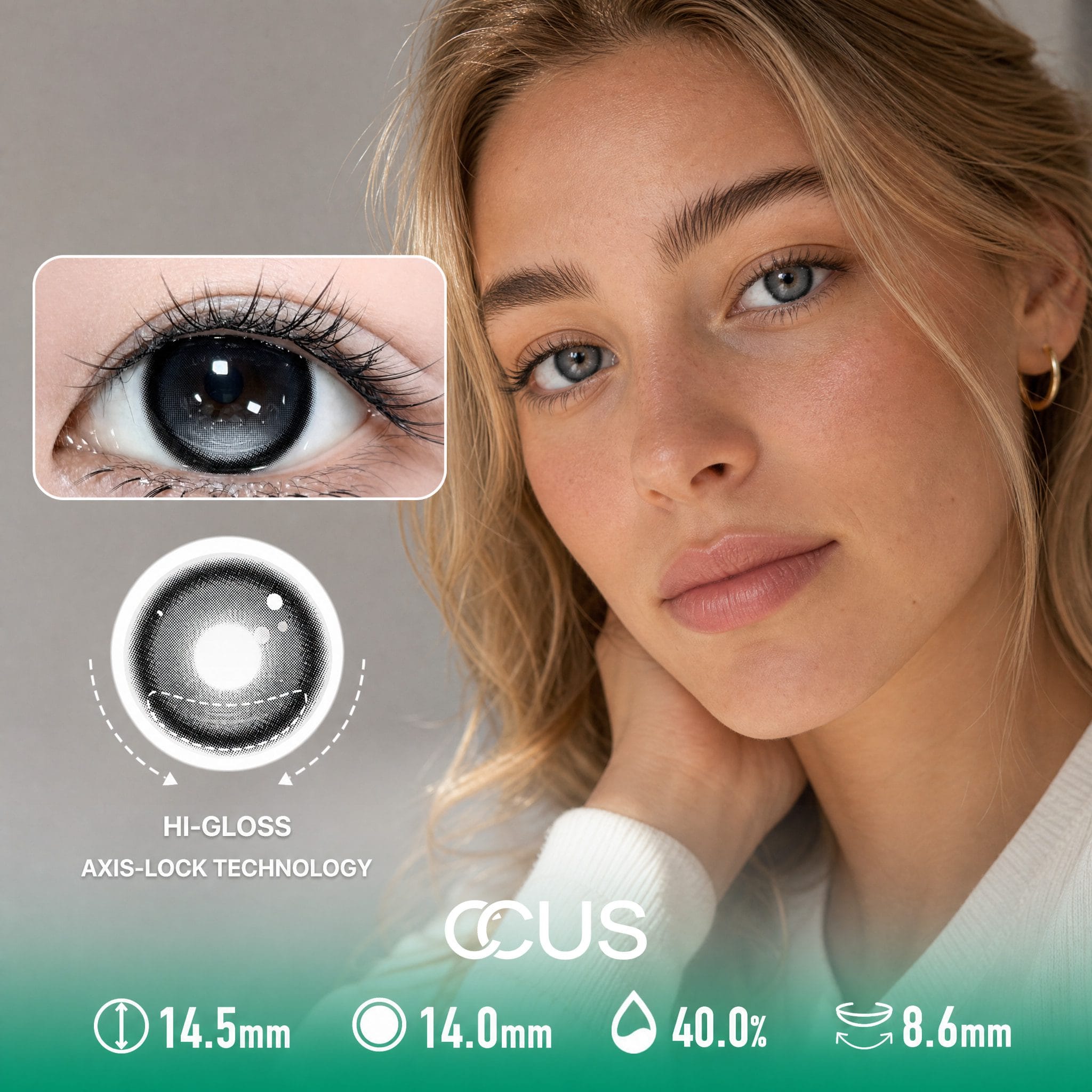 Dusk Graphite Grey Contact Lenses