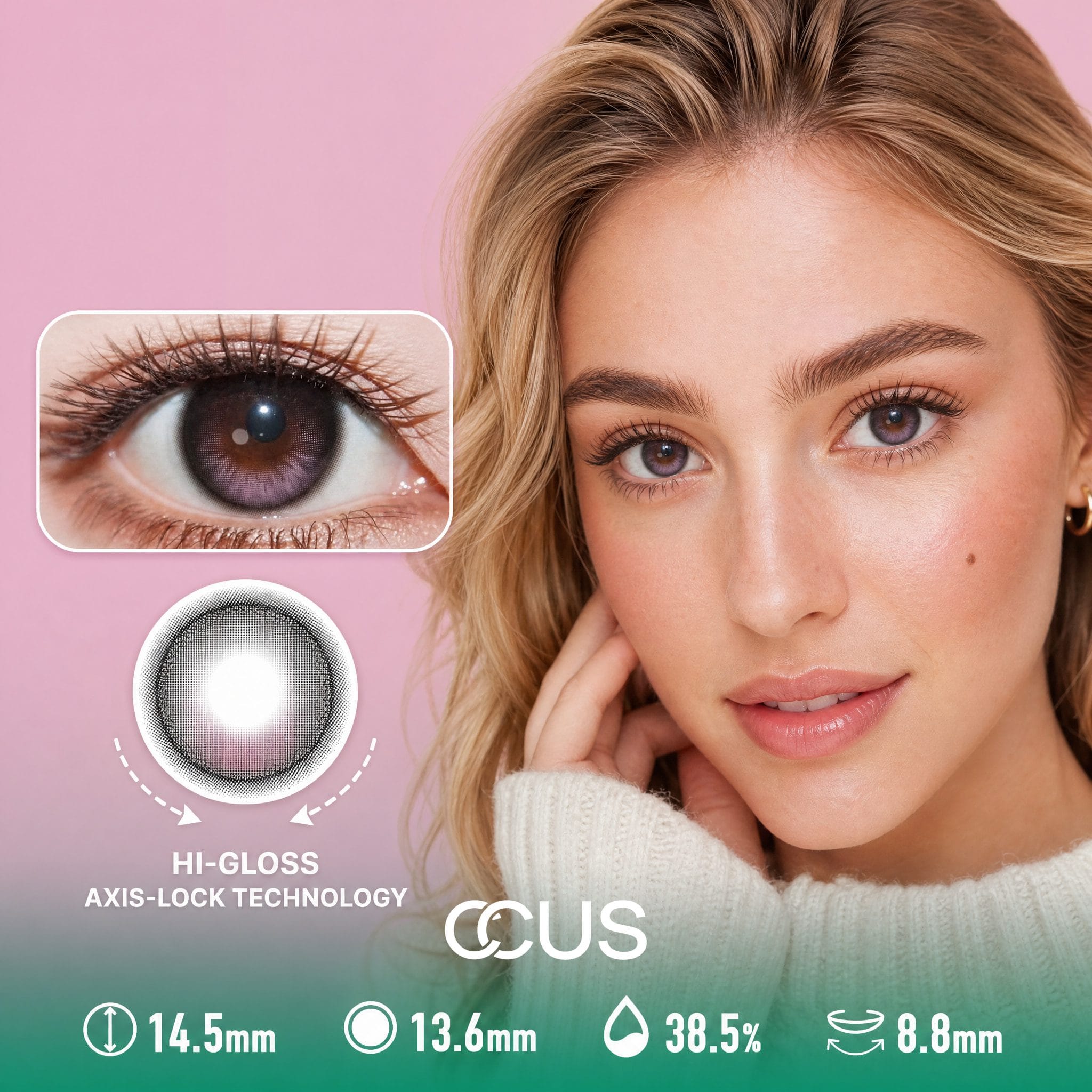 Lily Silk Blush Pink Contact Lenses