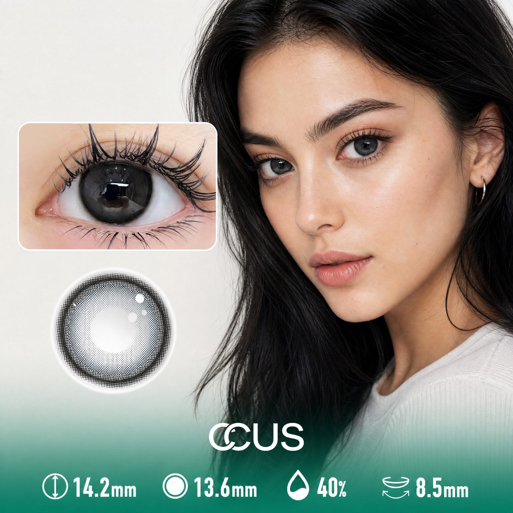Softlight Charcoal Onyx Black Contact Lenses