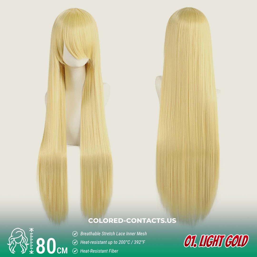 24-Color Versatile Cosplay Wig (80cm-Length)