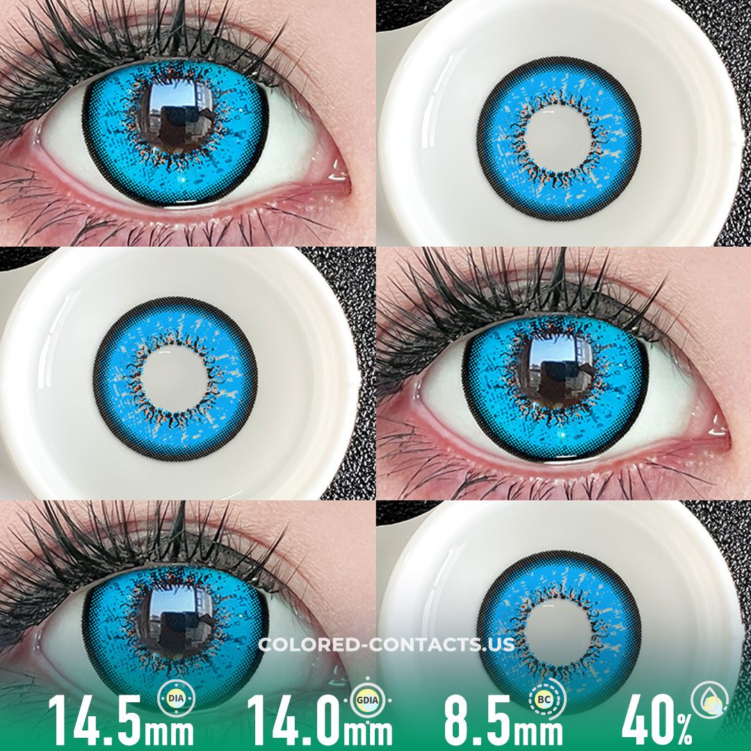 Ai Kotoba Anime Eye Blue Colored Contacts
