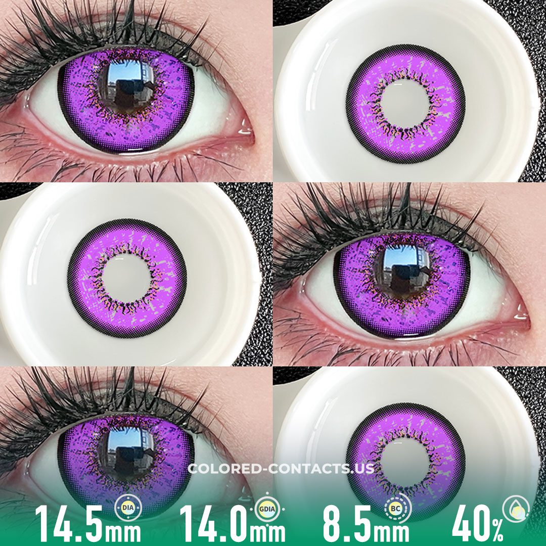 Ai Kotoba Anime Eye Purple Colored Contacts