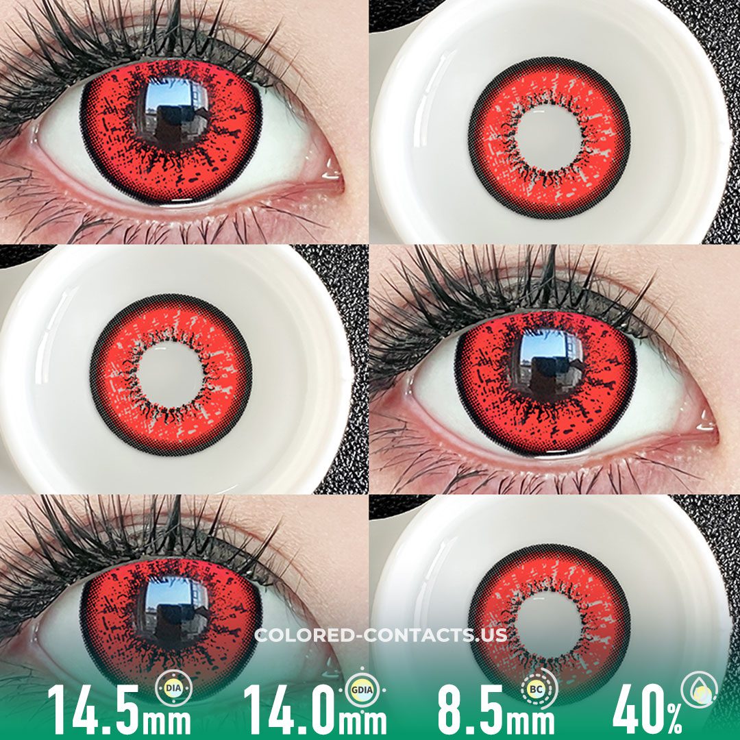 Ai Kotoba Anime Eye Red Colored Contacts
