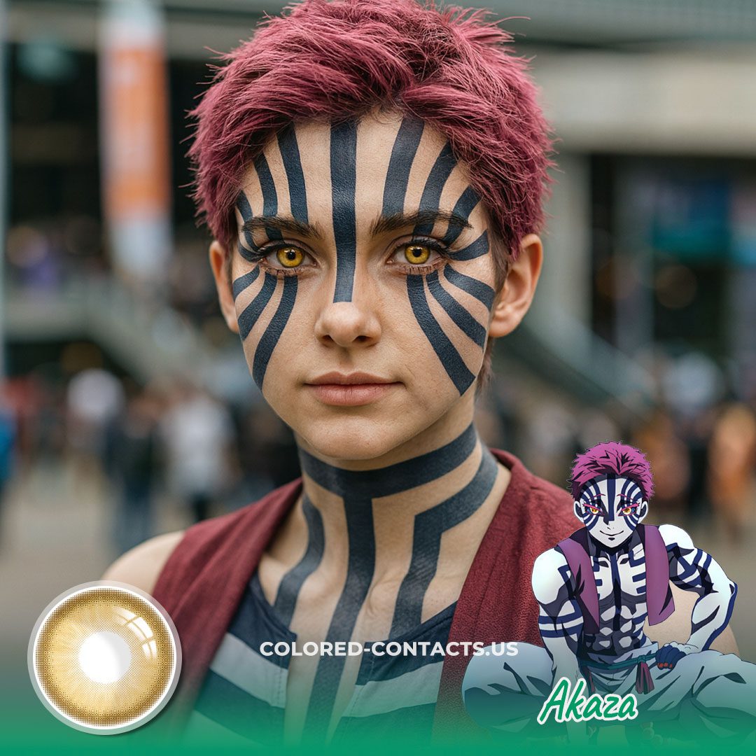Demon Slayer Akaza Cosplay Contact Lenses