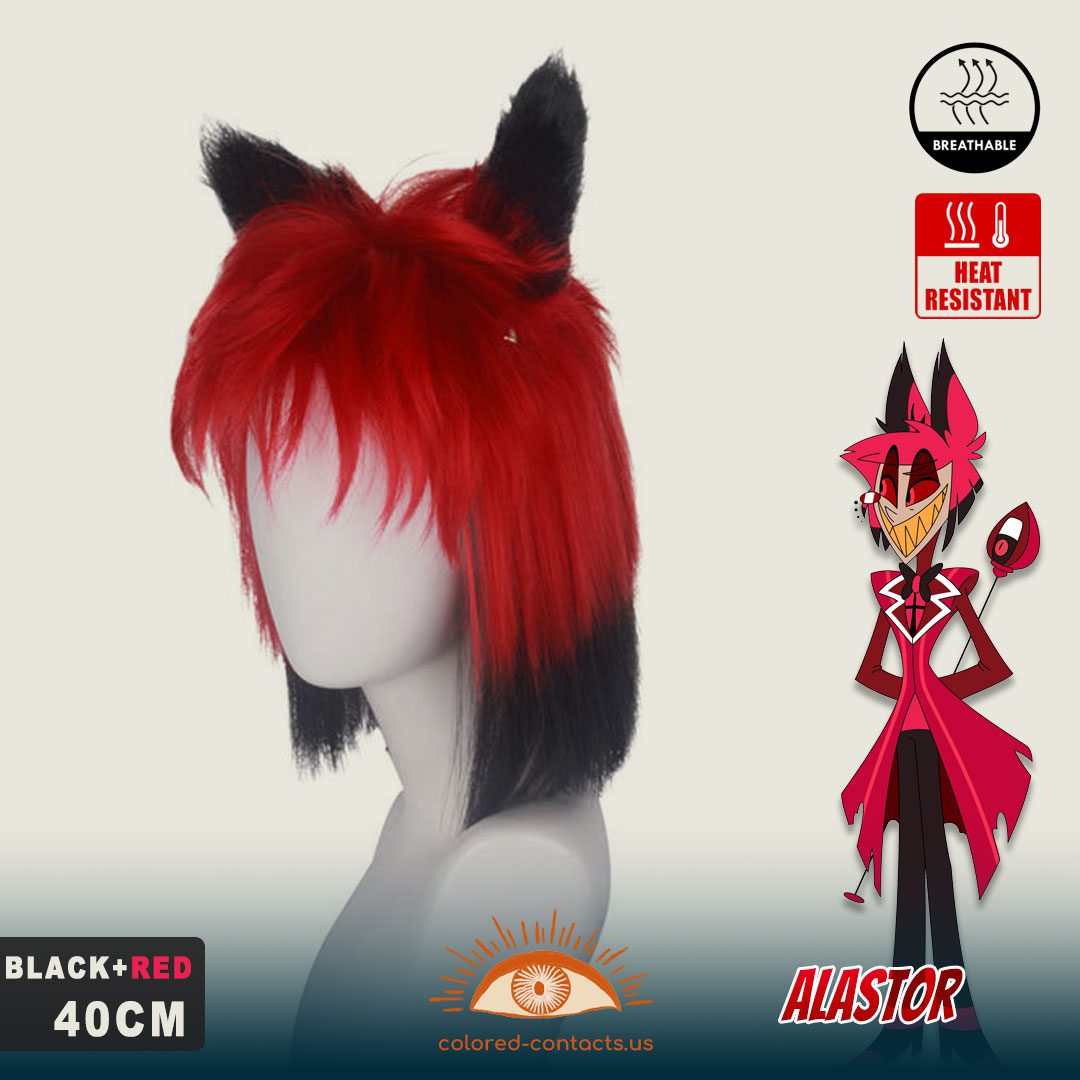 Hazbin Hotel: Alastor Cosplay Wig