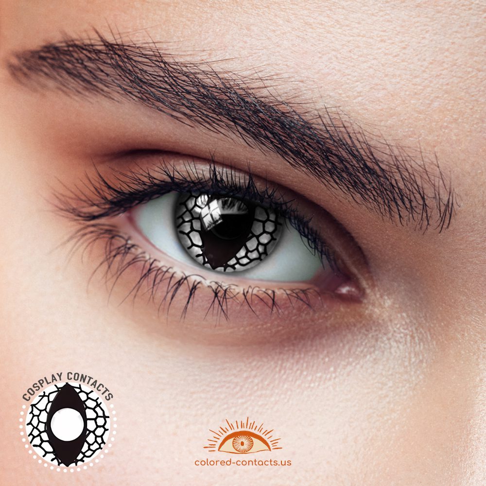 Black Mesh Cat Eye Contacts