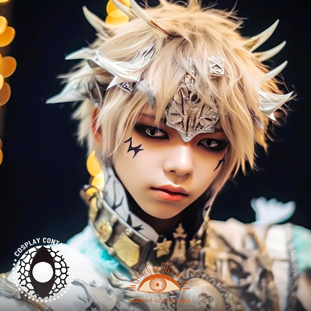 Black Mesh Cat Eye Contacts