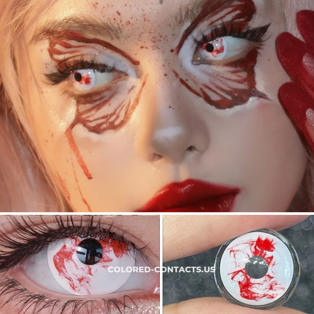 Blood Curse White Crazy Lenses | 4-Lens Pack