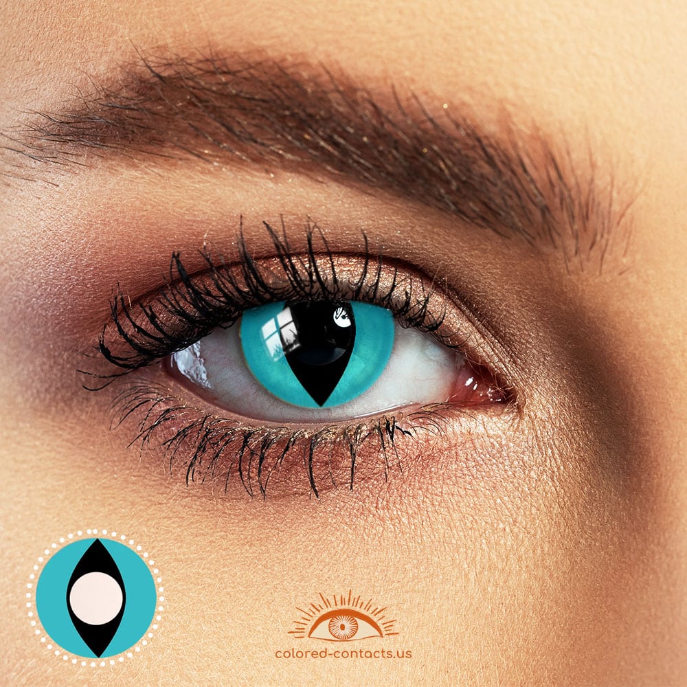 Blue Cat Eye Halloween Contacts