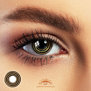 Brown Black Swirl Eye Halloween Contacts