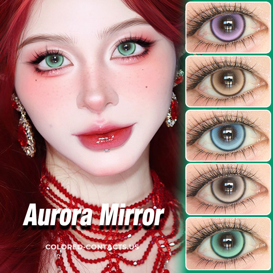 Aurora Mirror Brown Colored Contacts