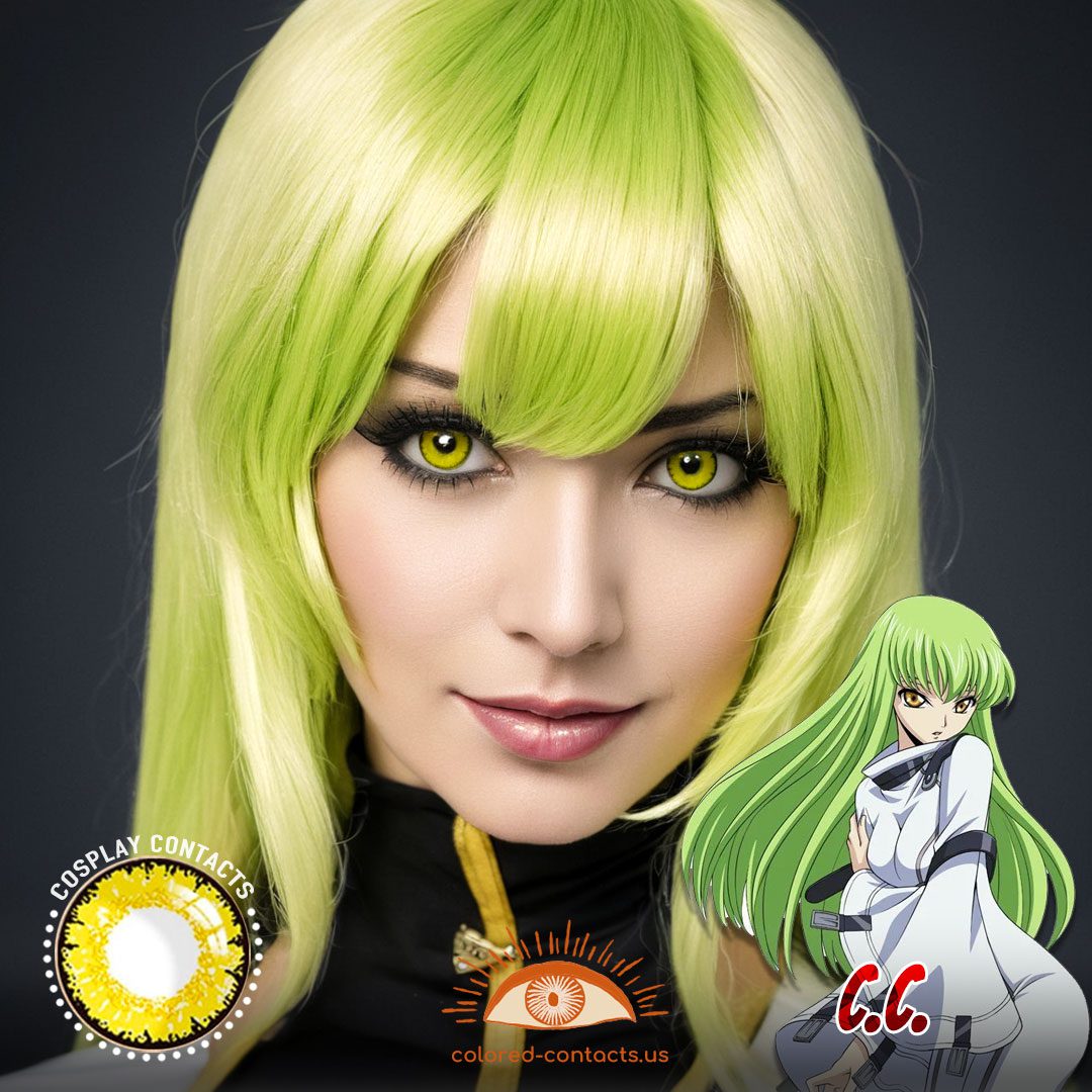 C.C. Cosplay Yellow Contact Lenses