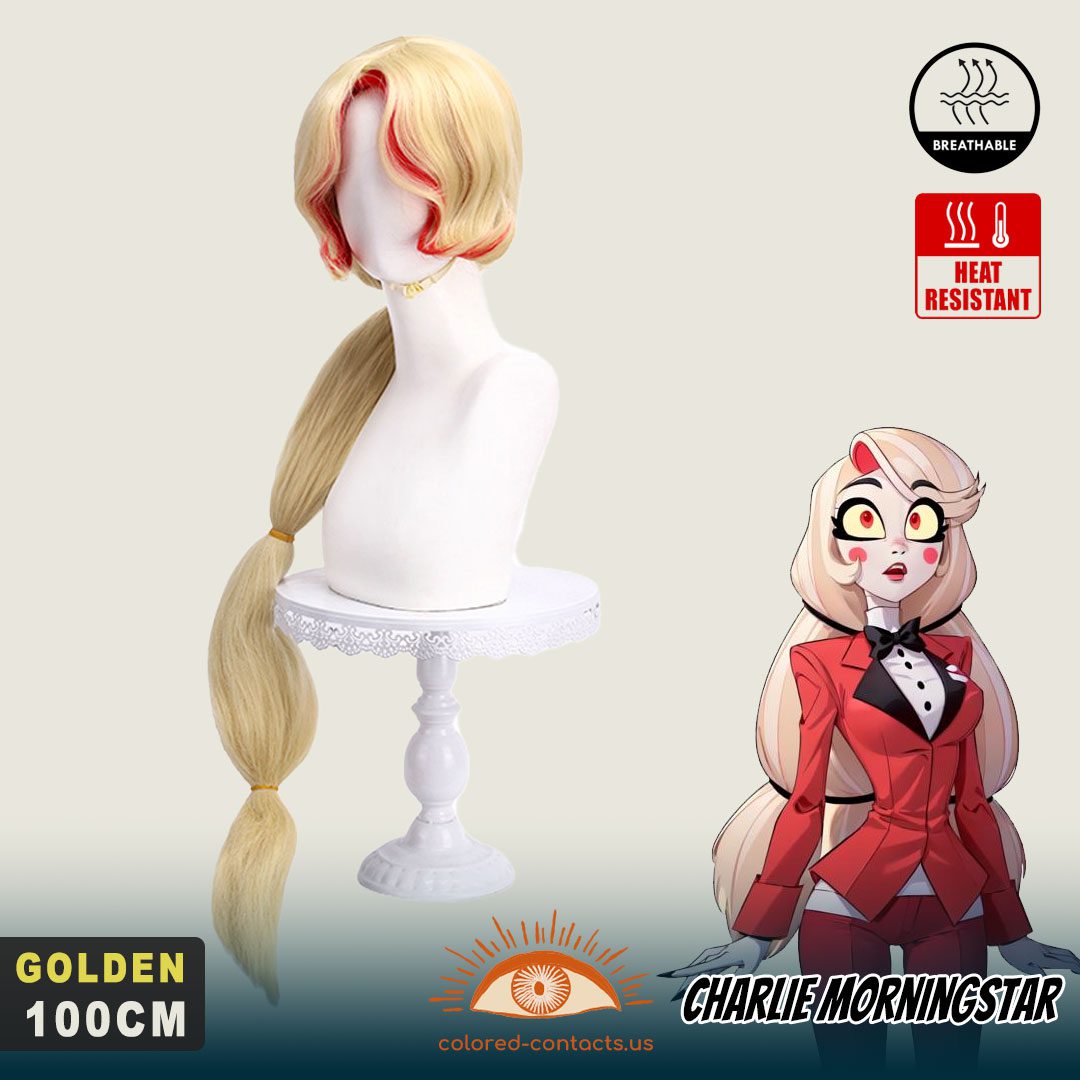 Hazbin Hotel: Charlie Morningstar Cosplay Wig