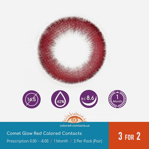 Comet Glow Red Colored Contacts