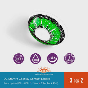 DC Starfire Cosplay Contact Lenses