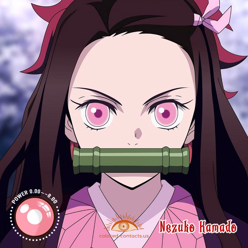 Demon Slayer Nezuko Kamado Cosplay Contact Lenses