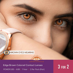 Edge Brown Colored Contact Lenses
