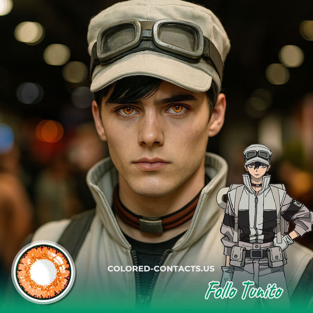 Follo Tunito Cosplay Contact Lenses - Orange Fiery Spirit Contacts